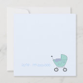 Invitation à la fête prénatale pour le bébé Buggy (Dos)