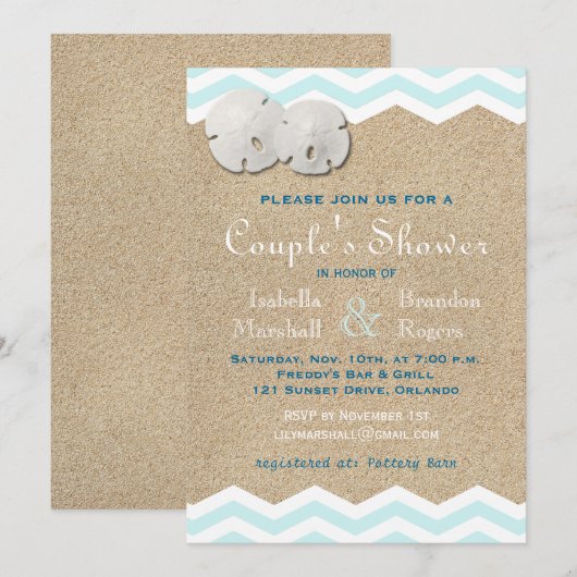 Invitation à la fête prénatale pour les futurs mar (Devant / Derrière)