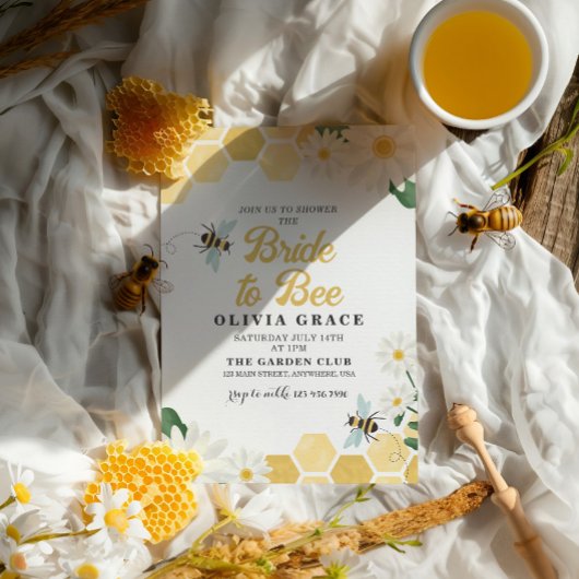 Invitation à la fête prénuptiale de Daisy Bride to