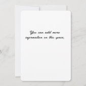 Invitation à la fête prénuptiale pour réserver la (Dos)