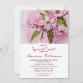 INVITATION À LA FÊTE PRINTANIÈRE ROSE (Devant)