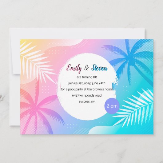 Invitation à la fête radieuse de l'été (Devant)
