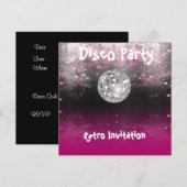 Invitation à la fête rétro disco (Devant / Derrière)