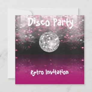 Invitation à la fête rétro disco