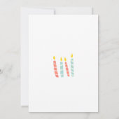 Invitation à la fête rose d'anniversaire (Dos)