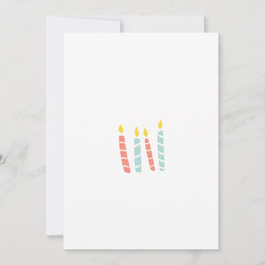 Invitation à la fête rose d'anniversaire (Dos)