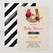 Invitation à la fête Rosebud (Devant / Derrière)