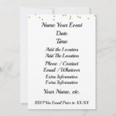 Invitation à la fête royale (Dos)