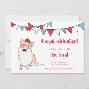 Invitation à la fête royale des corgis