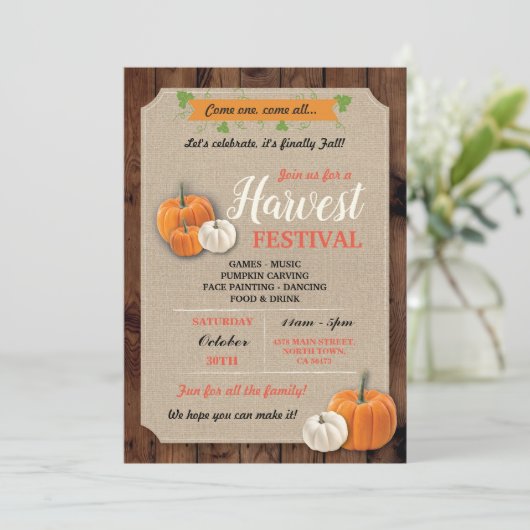 Invitation à la Fête Rustique de la Moisson des Ci (Debout devant)