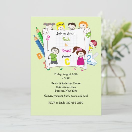 Invitation à la fête scolaire (Debout devant)