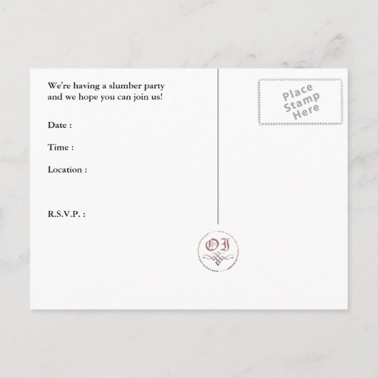 invitation à la fête : starshine (Dos)