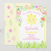 Invitation à la fête Sunshine, notre petit Sunshin (Devant / Derrière)