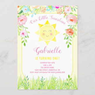 Invitation à la fête Sunshine, notre petit Sunshin