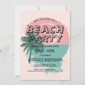 Invitation à la fête sur la plage au coucher du so (Devant)