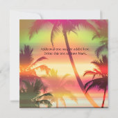 Invitation à la fête sur la plage aux palmiers de (Dos)