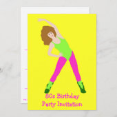 Invitation à la fête sur le thème des années 80 (Devant / Derrière)