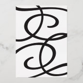 Invitation à la fête surprise Black and Gold Foil (Verso)