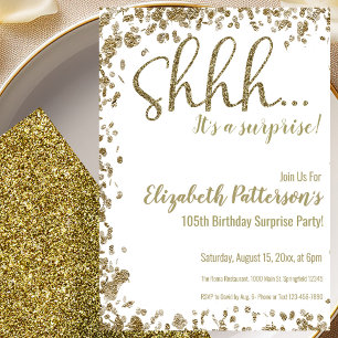 Invitation à la fête surprise des 105 ans en or