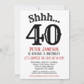 Invitation à la fête surprise masculine amusante N (Devant)