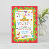 Invitation à la fête TACO PARTY (Debout devant)