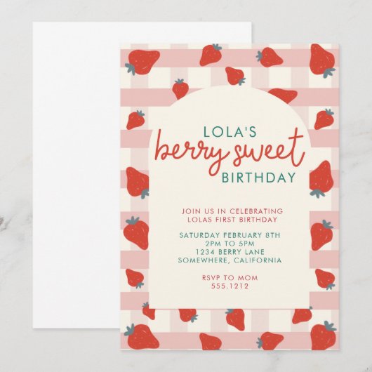 INVITATION À LA FÊTE TRÈS SUCRÉE (Devant / Derrière)