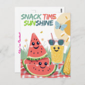 Invitation à la fête Tropical Treats – Douce Été B (Devant / Derrière)