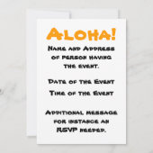 Invitation à la fête tropicale (Dos)