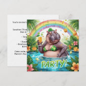 Invitation à la fête tropicale de la piscine de la (Devant / Derrière)
