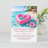 Invitation à la fête tropicale de plage Love Float (Debout devant)