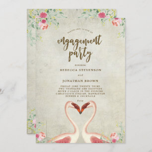 invitation à la fête tropicale d'engagement flaman