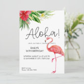 Invitation à la fête tropicale Flamant Aloha !  (Debout devant)