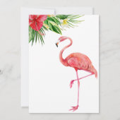 Invitation à la fête tropicale Flamant Aloha !  (Dos)