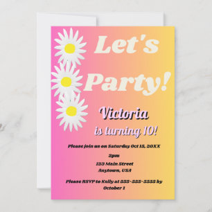 Invitation à la fête Tween