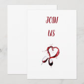 INVITATION À LA FÊTE ***VALENTINE*** POUR CE VIN (Devant / Derrière)