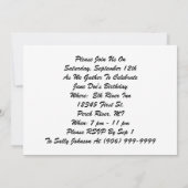 Invitation à la fête Vintage pour les amis (Dos)