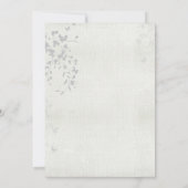 Invitation à la feuille d'argent et au papillon (Dos)