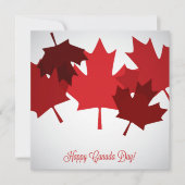 Invitation à la feuille d'érable de la fête du Can (Devant)