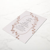 invitation à la feuille mariage florale moderne (Rotation)