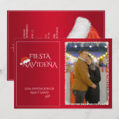 Invitation à la Fiesta de Navidad Foto (Devant / Derrière)