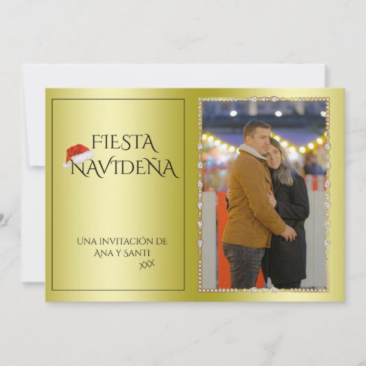 Invitation à la Fiesta de Navidad Foto (Devant)