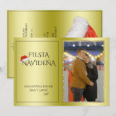 Invitation à la Fiesta de Navidad Foto (Devant / Derrière)