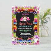 Invitation à la Fiesta Floral de la Girl Mexican (Debout devant)