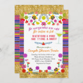 Invitation à la Fiesta Shower du Mexique (Devant / Derrière)