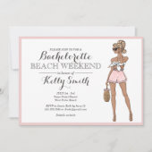 Invitation à la Fille de Plage Bachelorette (Devant)