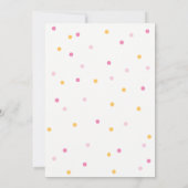 invitation à la fille premier anniversaire (Dos)