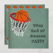 Invitation à la fin de la saison de basket-ball (Devant / Derrière)