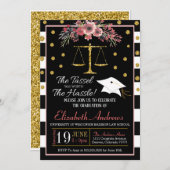 Invitation à la fin de l'école de droit - Floral (Devant / Derrière)