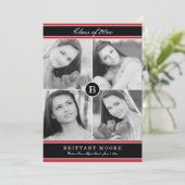 Invitation à la fin du premier cycle - Rouge (Debout devant)