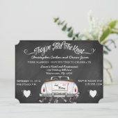 Invitation à la fin d'un mariage Vintage convertib (Debout devant)